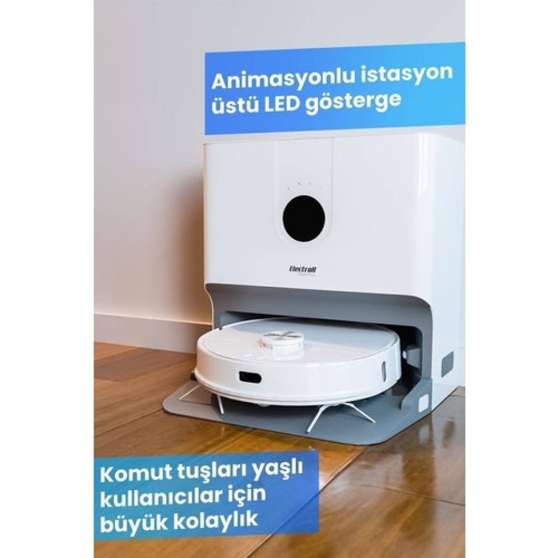 Electroll Maxpro 5000pa Dual Cleaning Su Ve Toz Toplama Üniteli Robot Süpürge ( Türkiye Garantili)