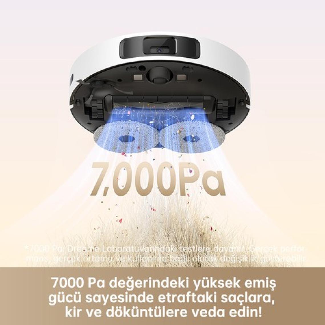Dreame L10s Pro Gen 2 Robot Süpürge Beyaz, 7.000PA Emiş Gücü