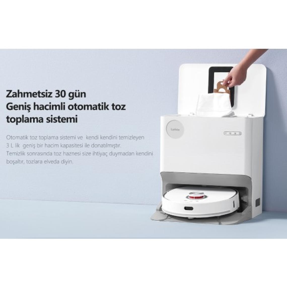 Lydsto W2 Lite Su ve Çöp İstasyonlu Akıllı Robot Süpürge