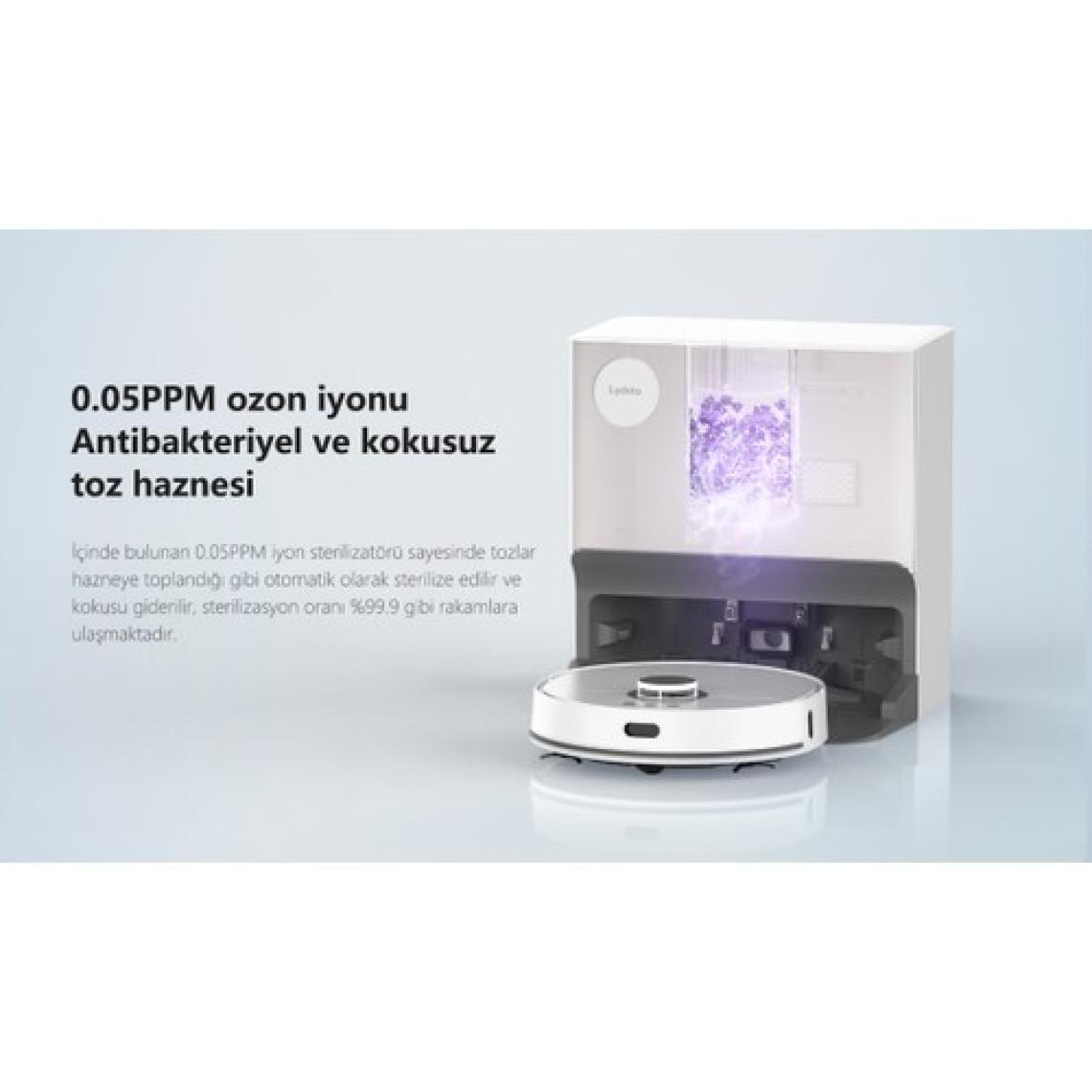 Lydsto W2 Lite Su ve Çöp İstasyonlu Akıllı Robot Süpürge