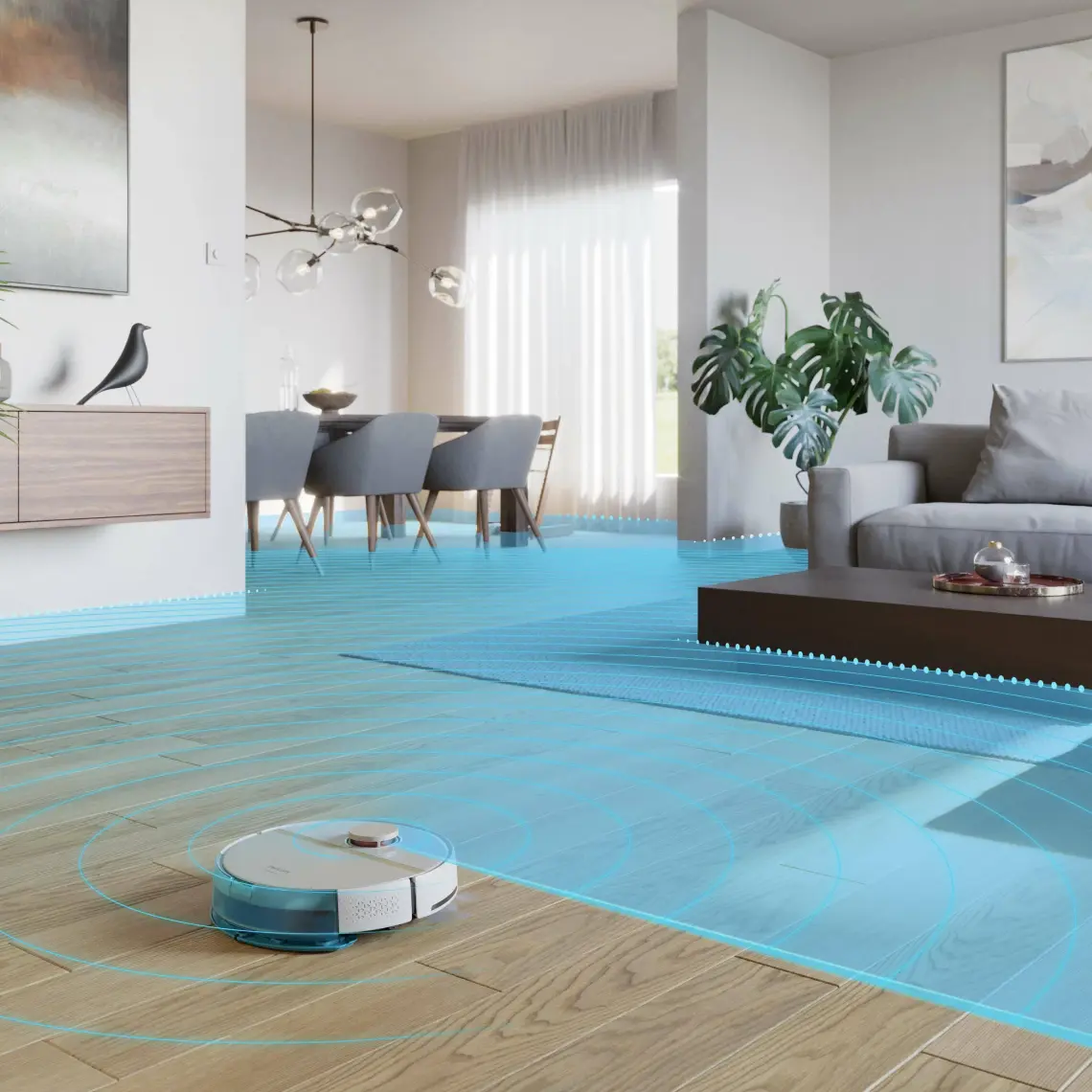 Philips XU7100/02 7000 Serisi Islak ve Kuru Otomatik Boşaltma İstasyonlu Beyaz Robot Süpürge Beyaz
