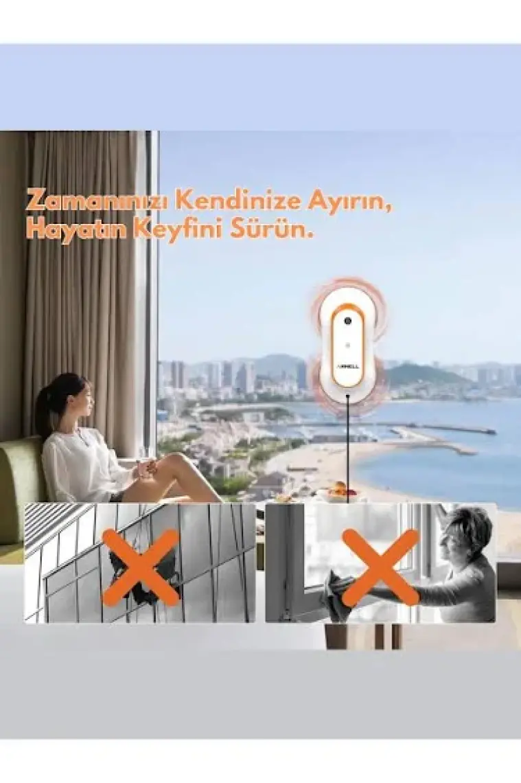 Arnell Cam Silme Robotu Cambaz Aktive Akıllı Cam Temizleme Robotu WCR-2310Y