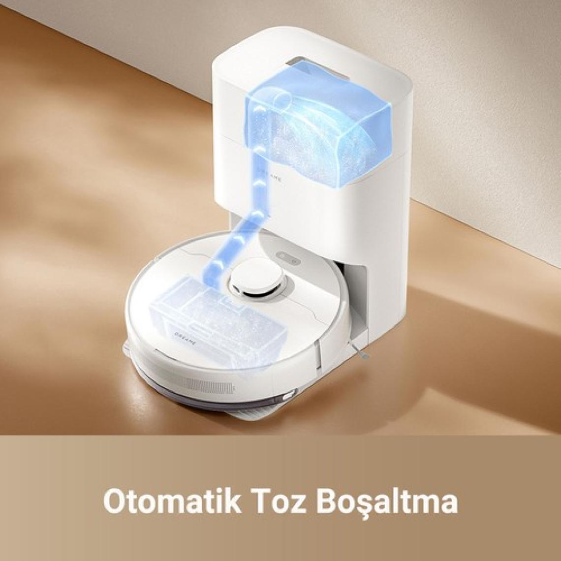 Dreame D10 Plus Gen 2 Robot Süpürge Beyaz, 6,000PA Emiş Gücü