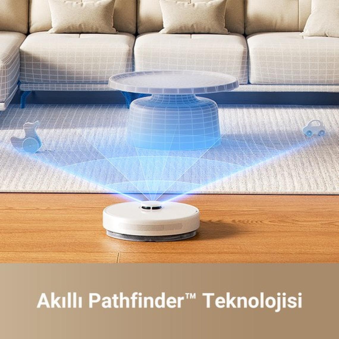 Dreame D10 Plus Gen 2 Robot Süpürge Beyaz, 6,000PA Emiş Gücü