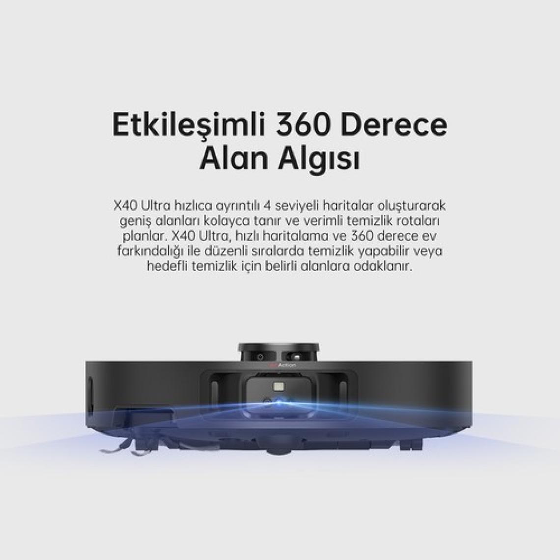 Dreame X40 Ultra Robot Süpürge Siyah
