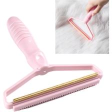 Murat Home Çift Taraflı Elbise Kazak Plastik Kumaş Tüy Alma ve Tiftik Temizleyici Toplayıcı-Pembe