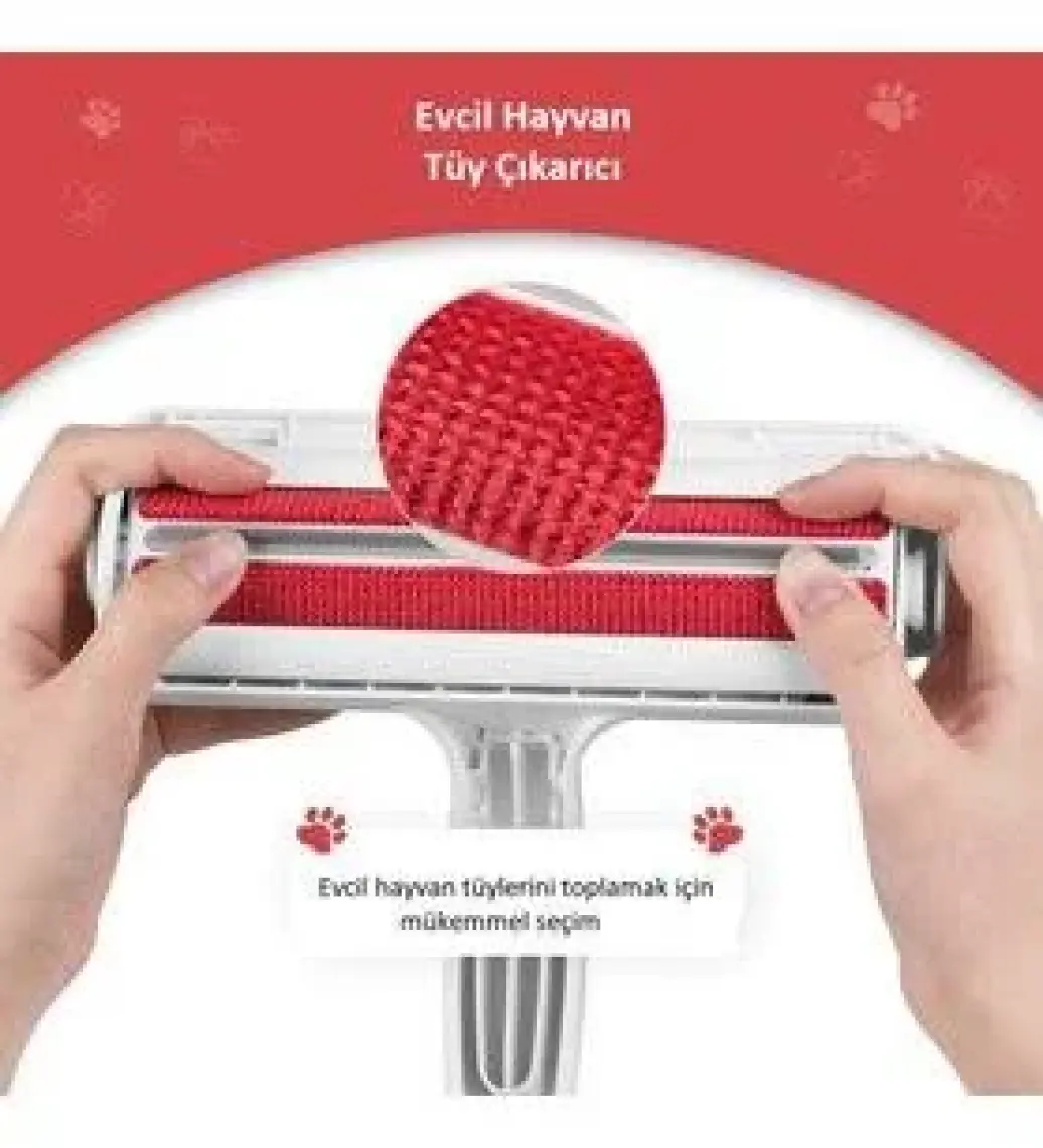 CandyShine Hazneli Kedi Köpek Evcil Hayvan Kazak Kıyafet Elbise Halı Yatak Tüy Temizleyici Kıl Toz Toplayıcı