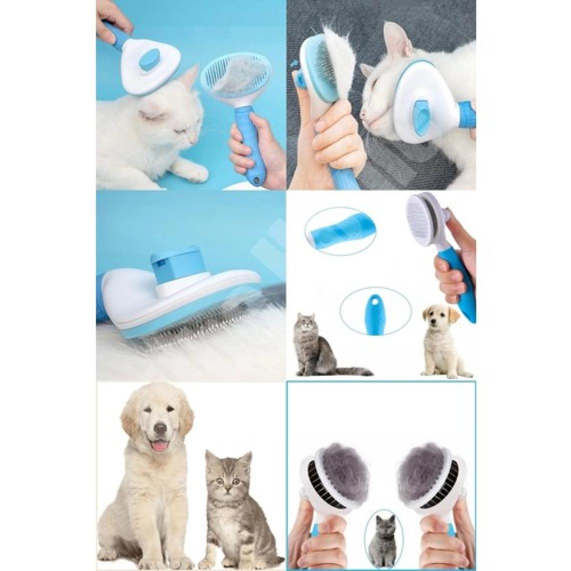 Tilbe Home Kedi Köpek Tarağı Evcil Hayvan Fırçası Masaj Aleti Hazneli Kıl Tüy Toplayıcı Elbise Halı Temizliği