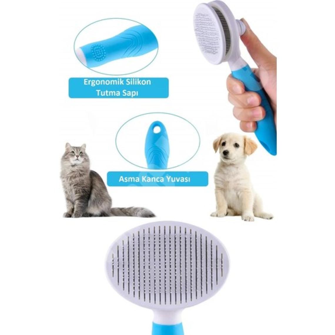 Tilbe Home Kedi Köpek Tarağı Evcil Hayvan Fırçası Masaj Aleti Hazneli Kıl Tüy Toplayıcı Elbise Halı Temizliği