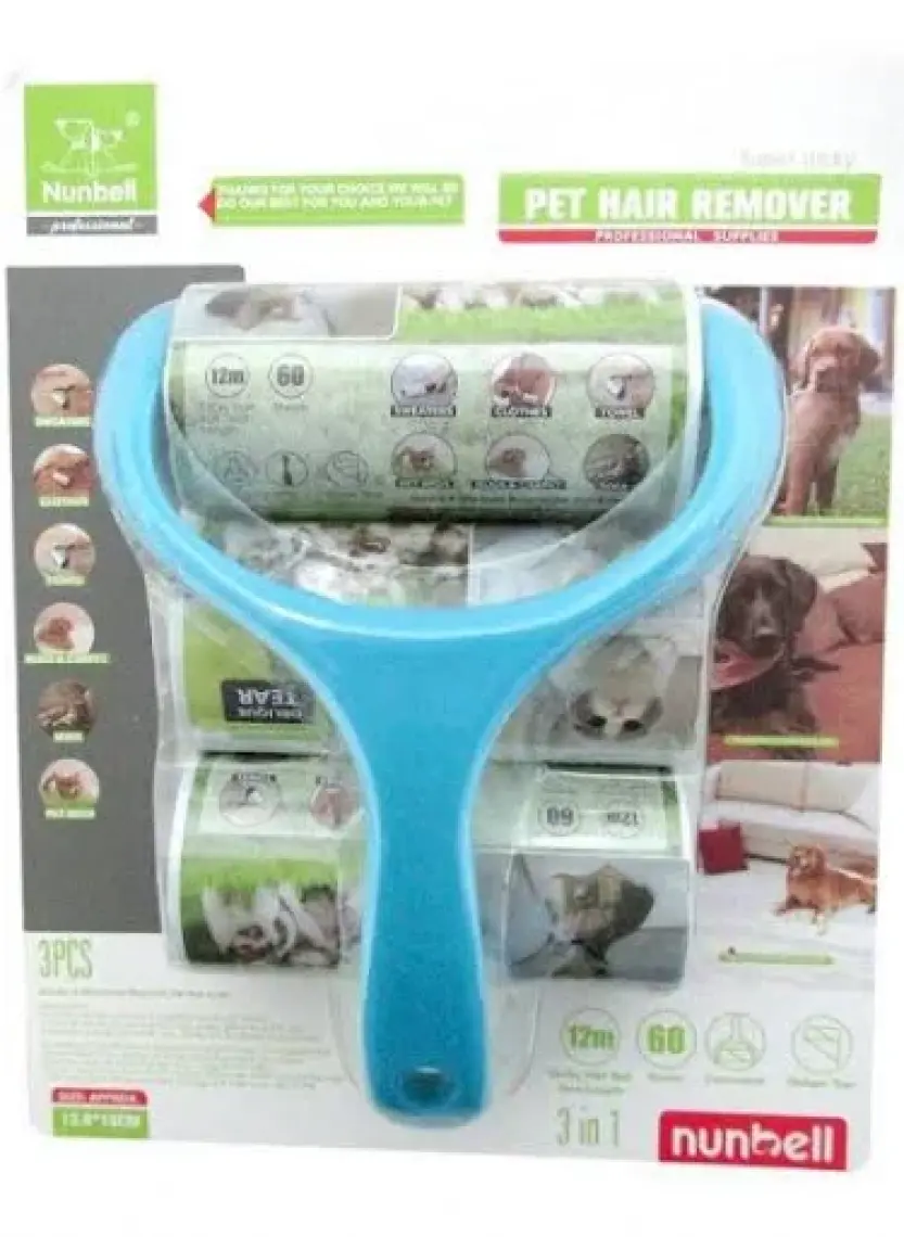 Nunbell Kedi Köpek Tüy ve Kıl Toplayıcı Temizleme Rulosu 2 Yedekli 180 Yaprak