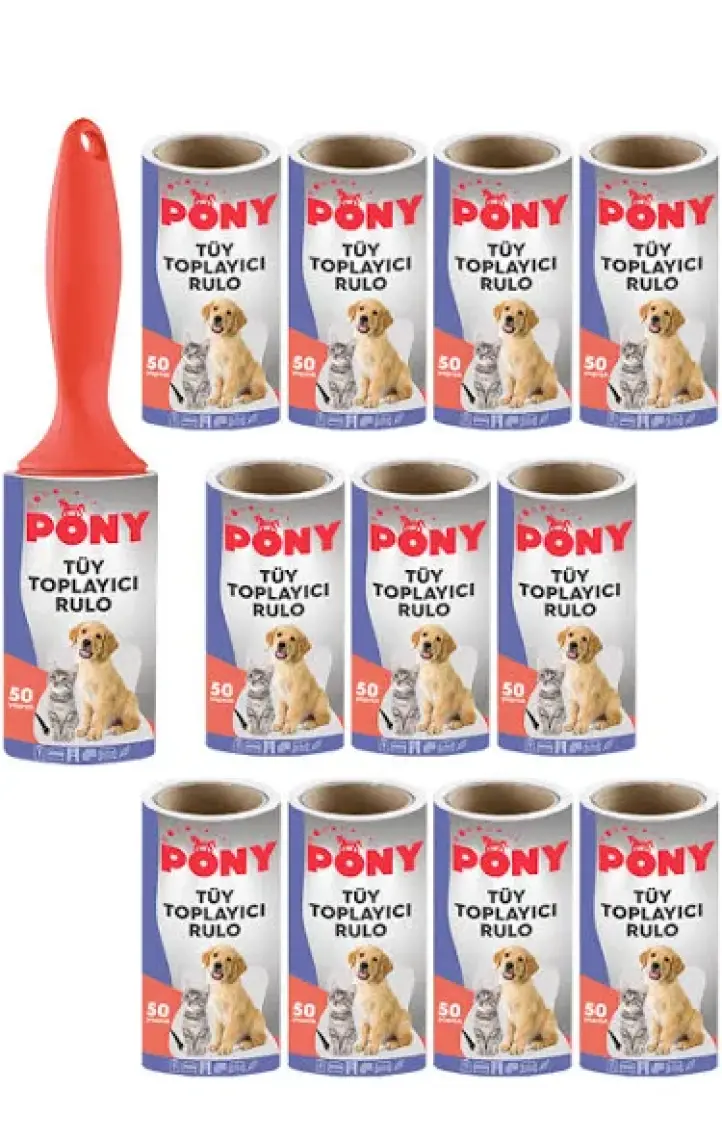 Pony Tüy Toplayıcı Aparat + 12 Yedek Rulo