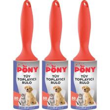 Pony Kedi Köpek Tüy Toplayıcı Rulo 3'lü Set