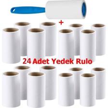 Bizimevde Bella House 1 + 24 Adet 50 Yapraklı Tüy Toplama Alma Rulosu Kedi Köpek Kıl Yün Toplama Bandı