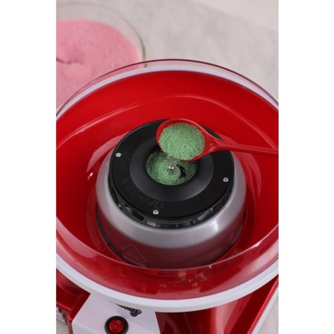 Cookplus Retro Pamuk Şeker Makinesi - Dayanıklı Plastik ve Metal Gövde, Kompakt Tasarım, 5 Parça Set, Kırmızı Renk, Ergonomik Kullanım Özelliği