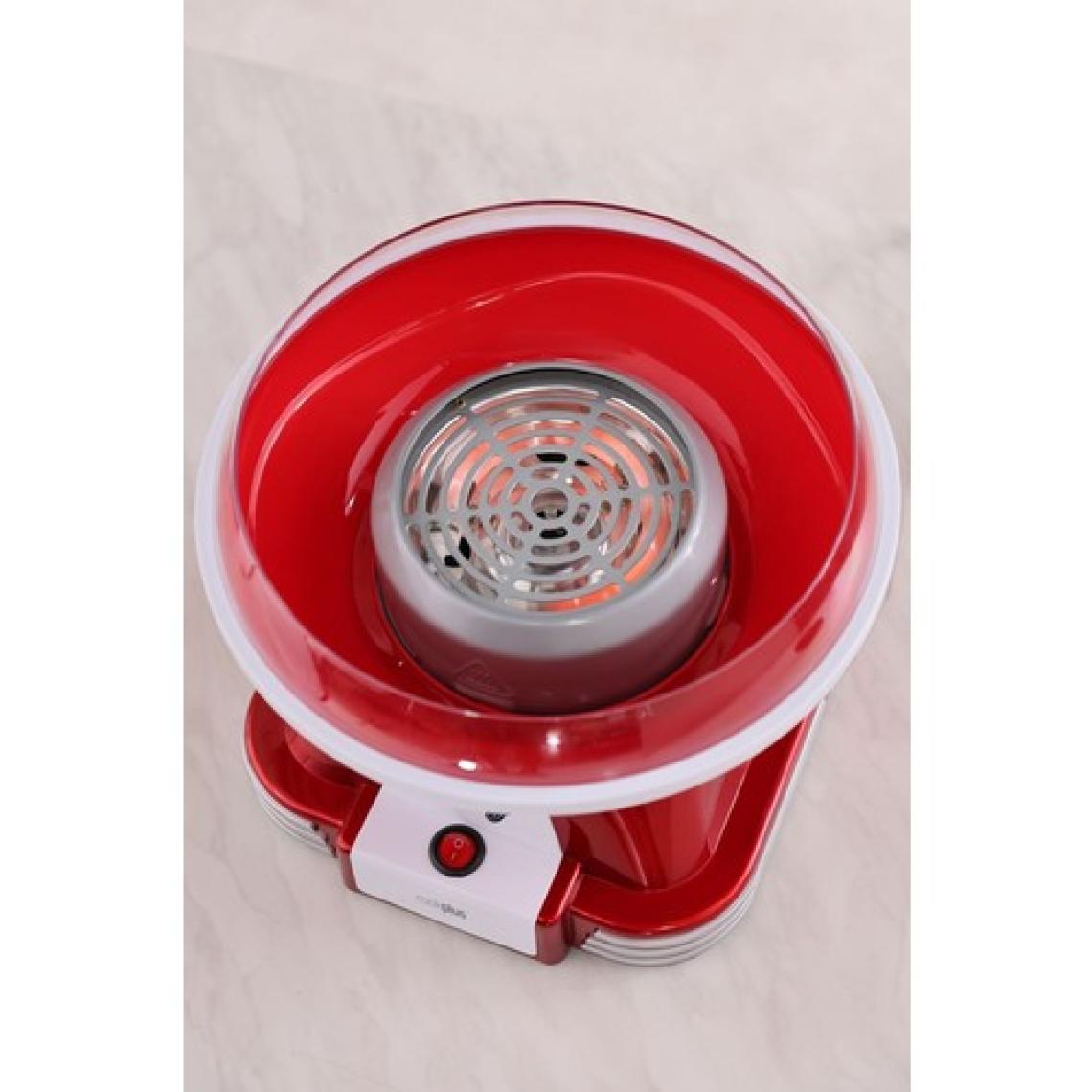 Cookplus Retro Pamuk Şeker Makinesi - Dayanıklı Plastik ve Metal Gövde, Kompakt Tasarım, 5 Parça Set, Kırmızı Renk, Ergonomik Kullanım Özelliği