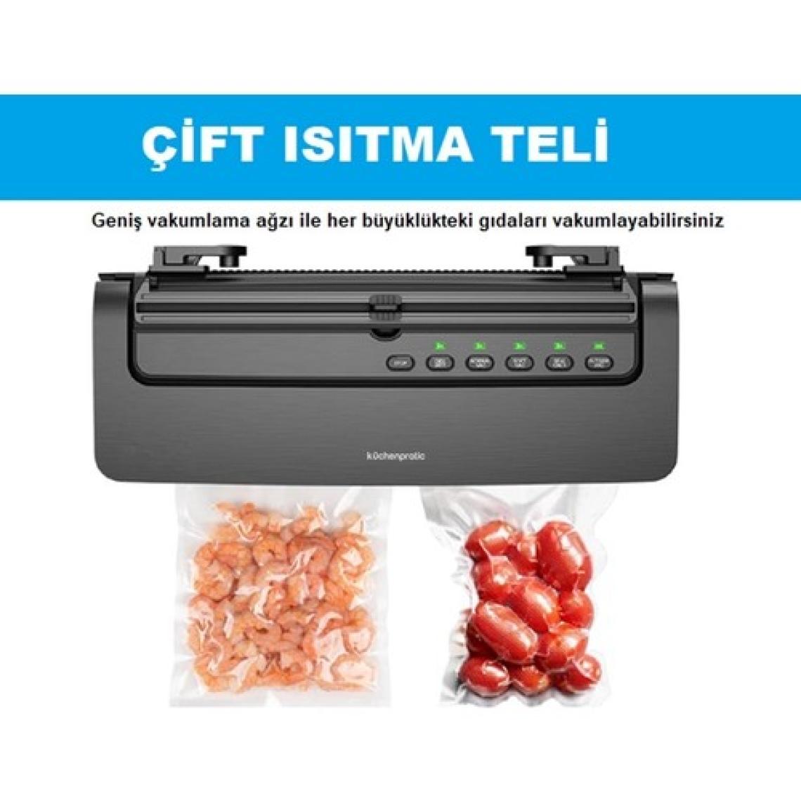 Küchen Pratic VS6310 Ev Tipi Elektrikli Vakum Makinesi - 20 Adet Vakum Poşeti Hediye