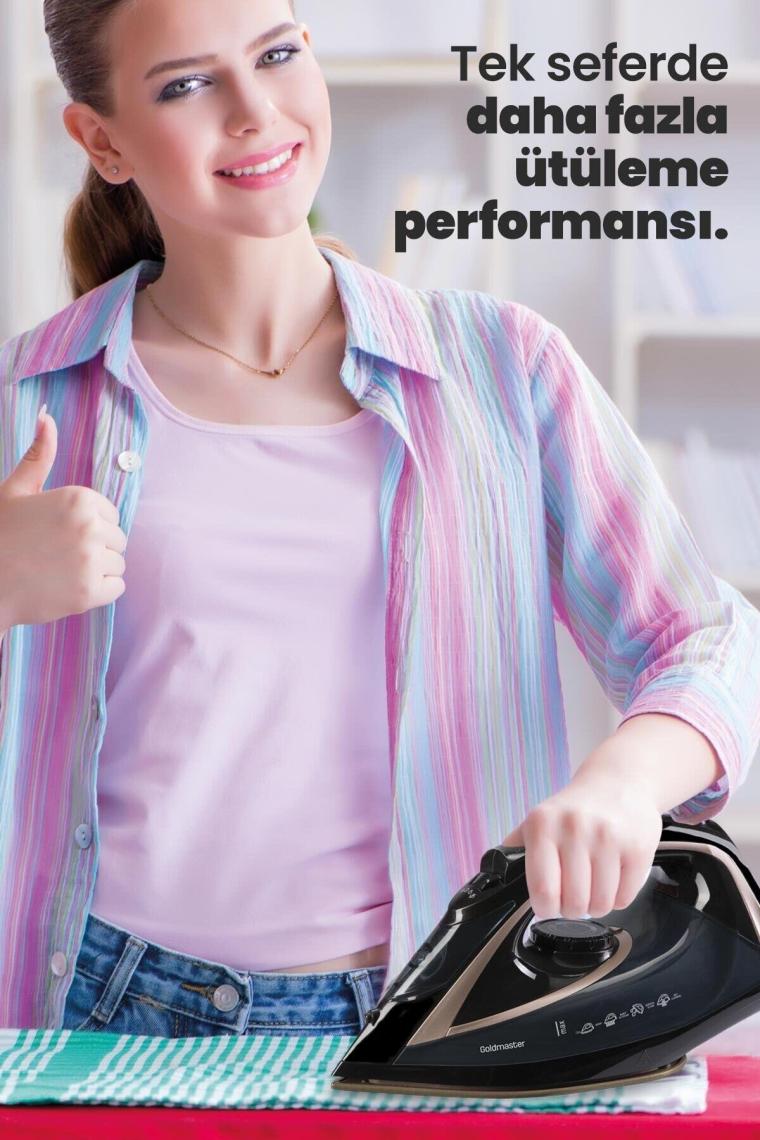 Smarty 2400 Watt Seramik Tabanlı 170 gr Etkili Şok Buharlı Ütü