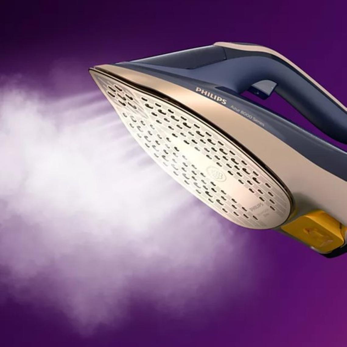 Philips DST8050/20 8000 Serisi Azur Buharlı Ütü, 3000 W, 260 g Turbo Şok Buhar, 85 g/dk Sürekli Buhar, Sıfır Yanık Riski, 50 ml Su Haznesi
