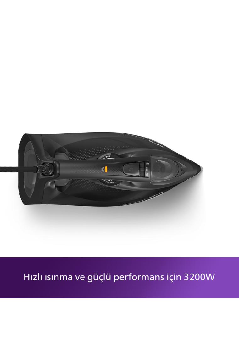 7500 Serisi Siyah Azur Dst7511/80 Buharlı Ütü 3200w Üstün Performans