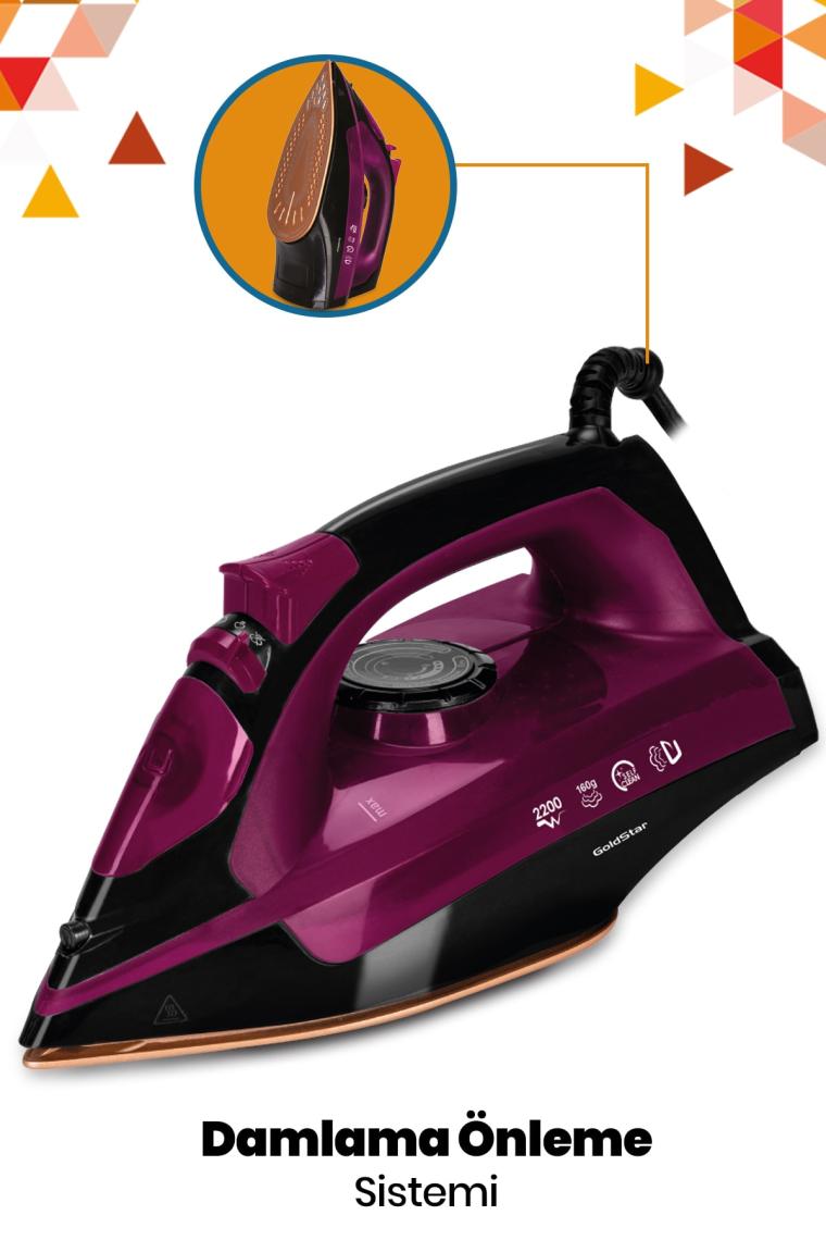 Goldstar ST-7600S Buharlı Ütü Siyah