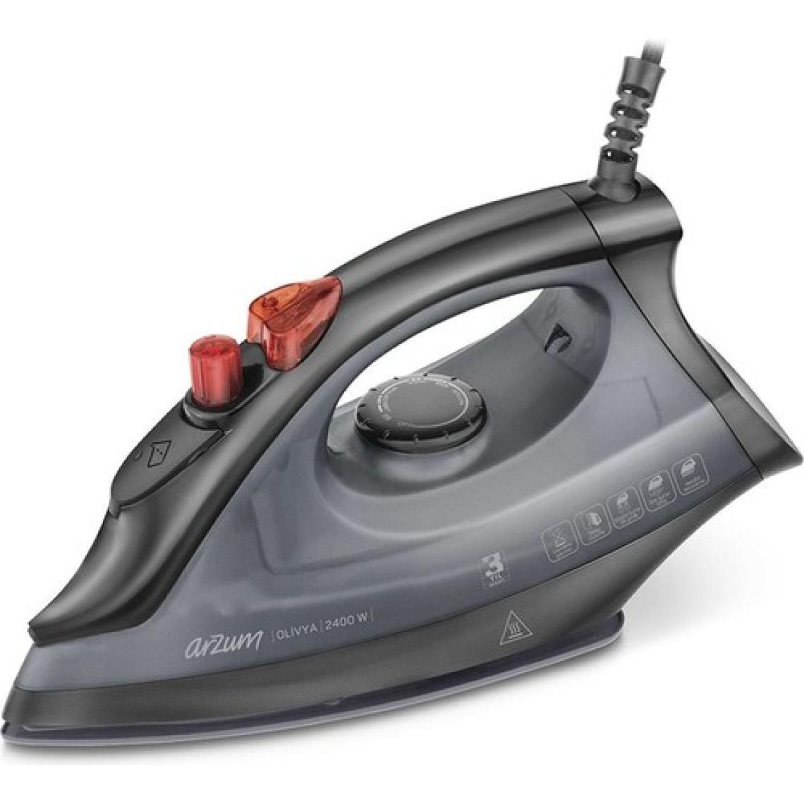 Arzum AR684 Olivya Buharlı Ütü - Siyah - 2400 Watt