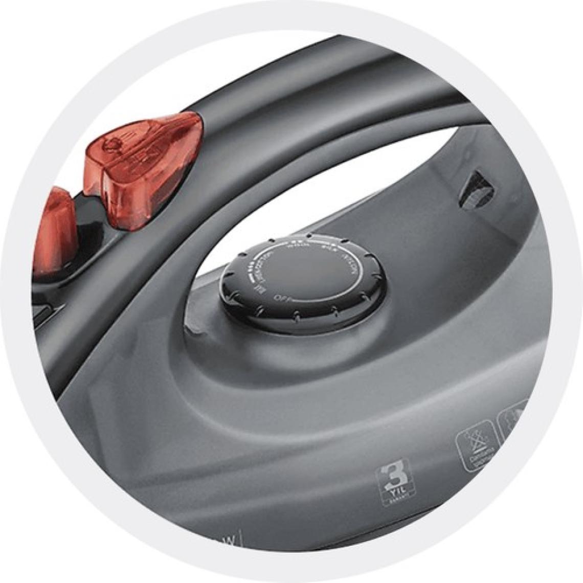 Arzum AR684 Olivya Buharlı Ütü - Siyah - 2400 Watt