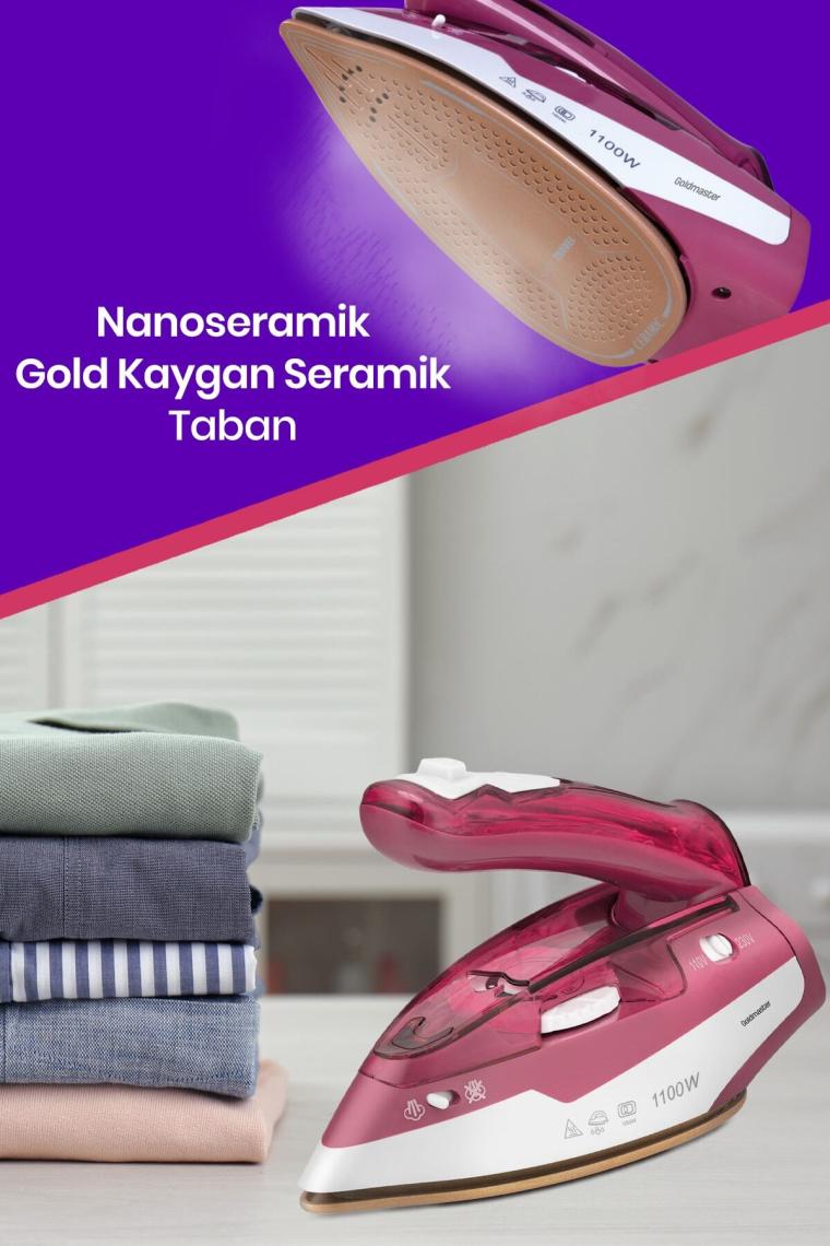 Turist Seramik Tabanlı Etkili Şok Buharlı Katlanabilir Seyahat Ütüsü