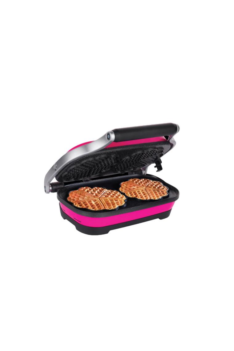Aksu Vintage Çiftli Waffle Makinesi Pembe