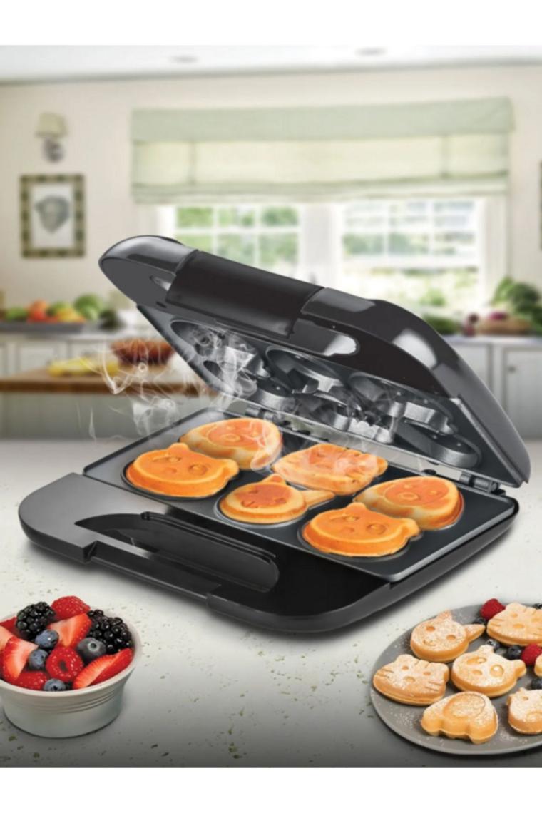 Kiwi KSM-2405K Elektrikli Çocuk Waffle Makinesi Siyah Mini Waffle Izgara