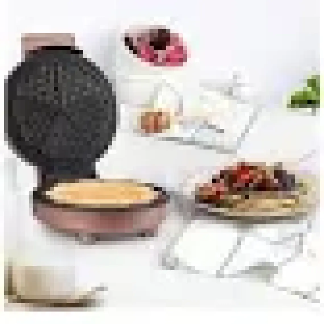 Goldmaster Caramel 1000W Taşmayı Önleyen Derin Plakalı Aşırı Isınmaya Dayanıklı Waffle Makinesi In 6418