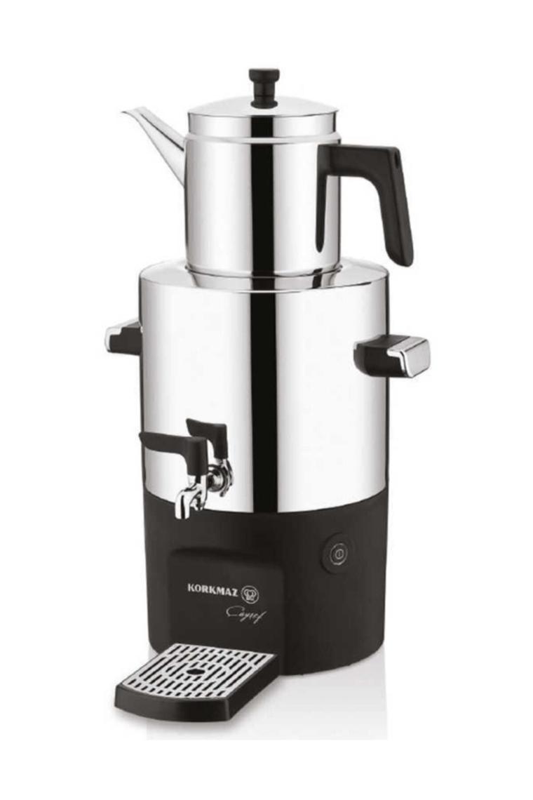 Korkmaz A841-01 Çayşef Inox/Parlak 2000 W Çelik Semaver