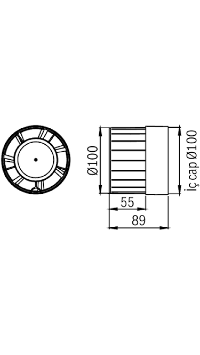 Bosch F1200 D 100 Kanal Tipi Aksiyal Fan