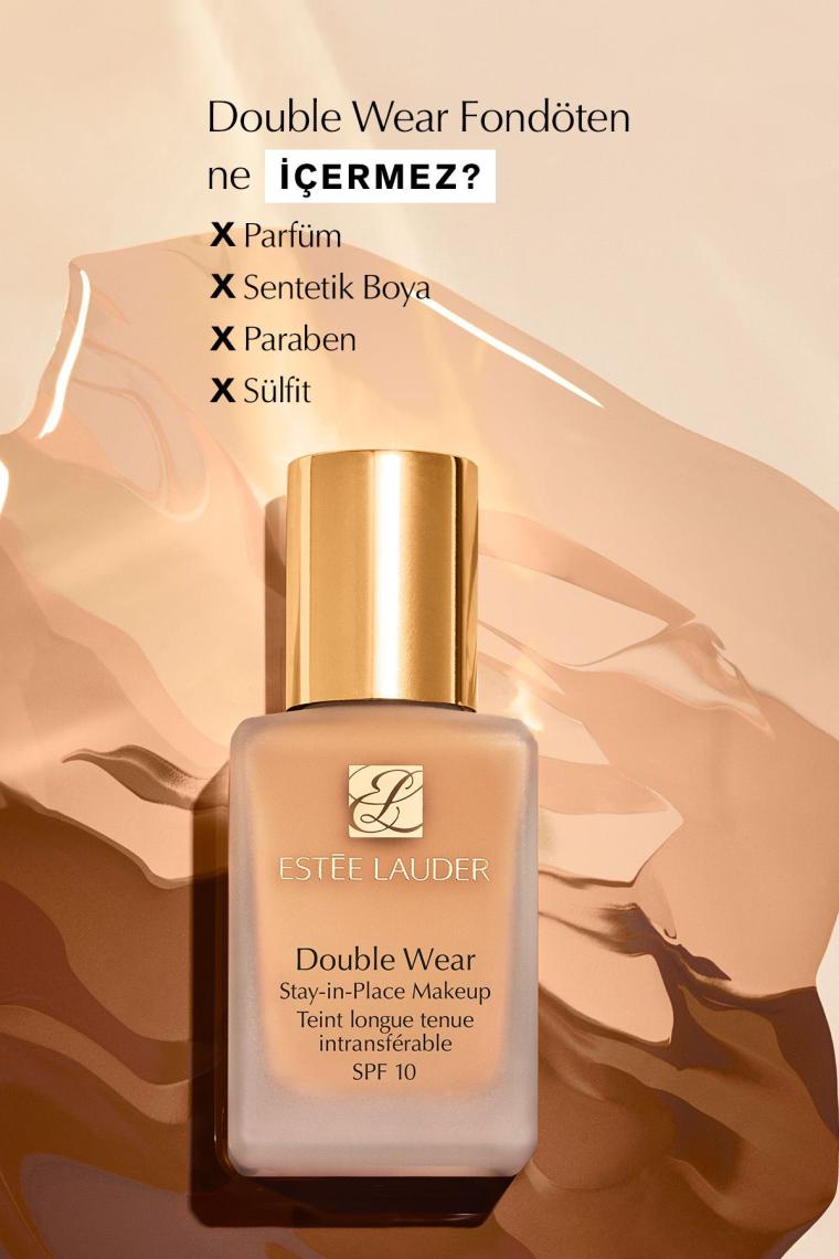 Seyahat Boy Fondöten - Double Wear Stay-in-Place Fondöten SPF10 (Renk:2W2 Rattan) 15ml