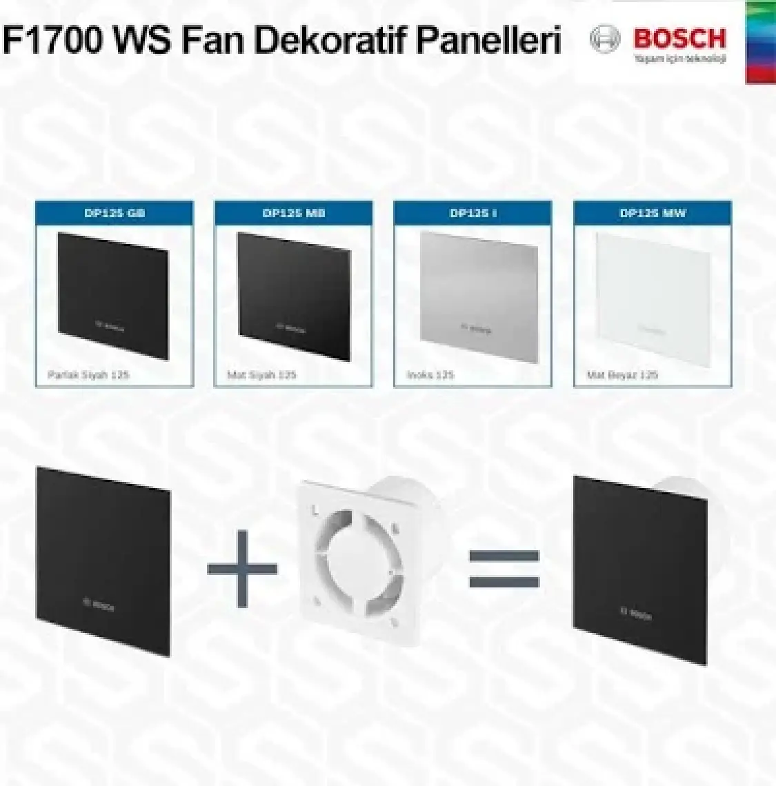Bosch Banyo Aspiratörü / Fanı   1700 Serisi Mat Beyaz 125 mm çap