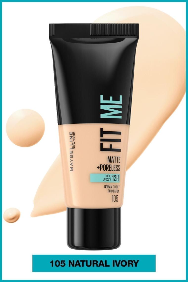 Maybelline Fit Me Matte + Poreless 105 Natural Ivory Fondöten