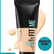 Maybelline Fit Me Matte + Poreless 105 Natural Ivory Fondöten