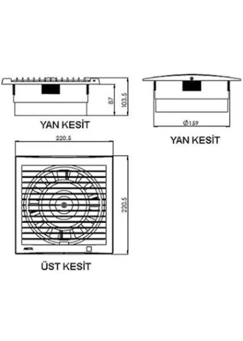Aircool Aspiratör 150 (8697415571502)