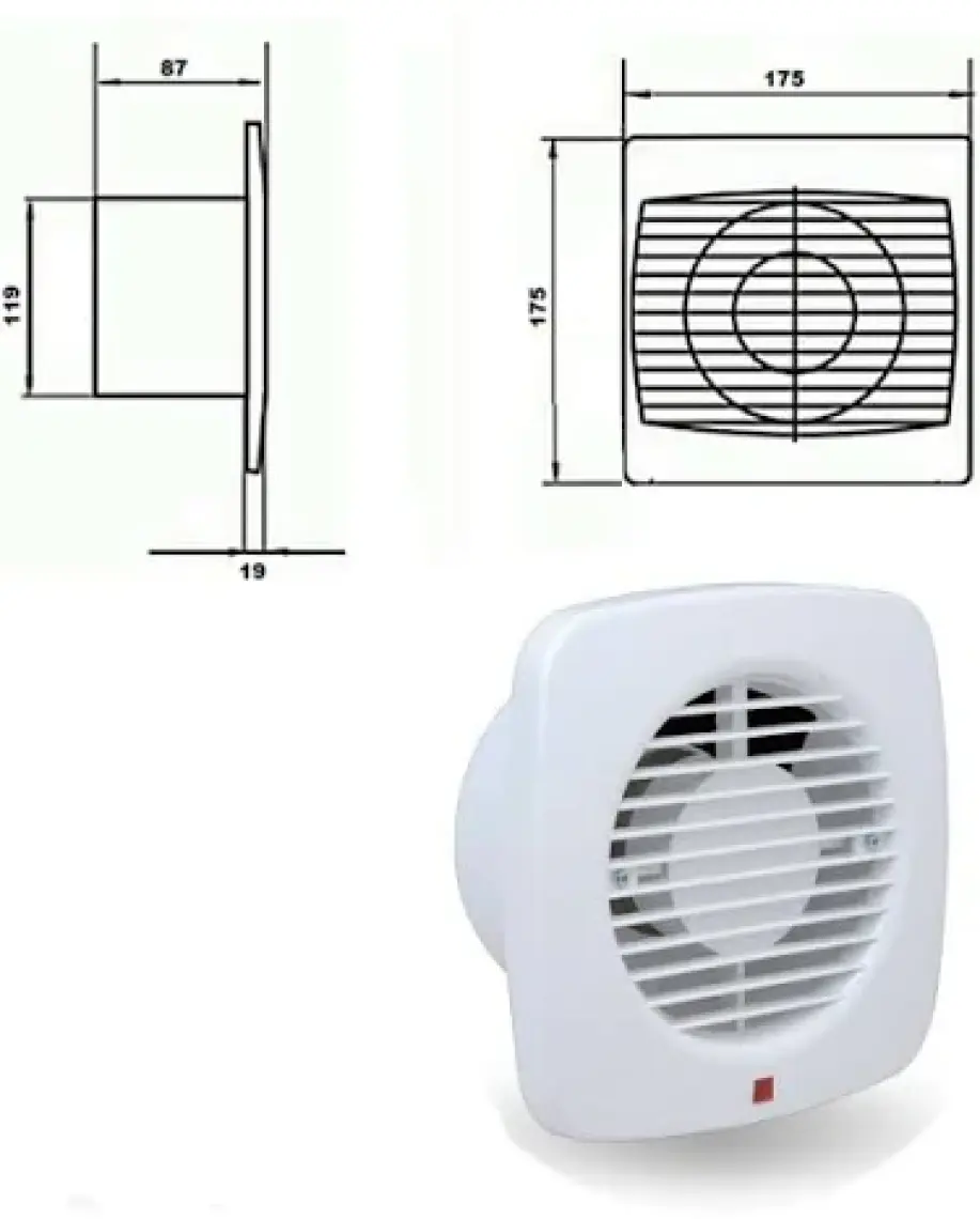 Nisa 120Mm Banyo Aspiratörü