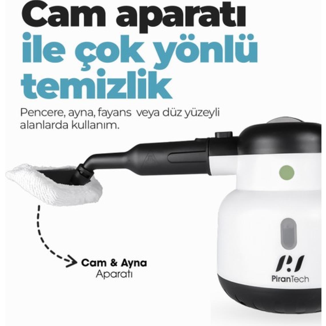 Pirantech CB-902 Buharlı Temizlik Makinası - Buharlı Temizleyici - Floor Max Set