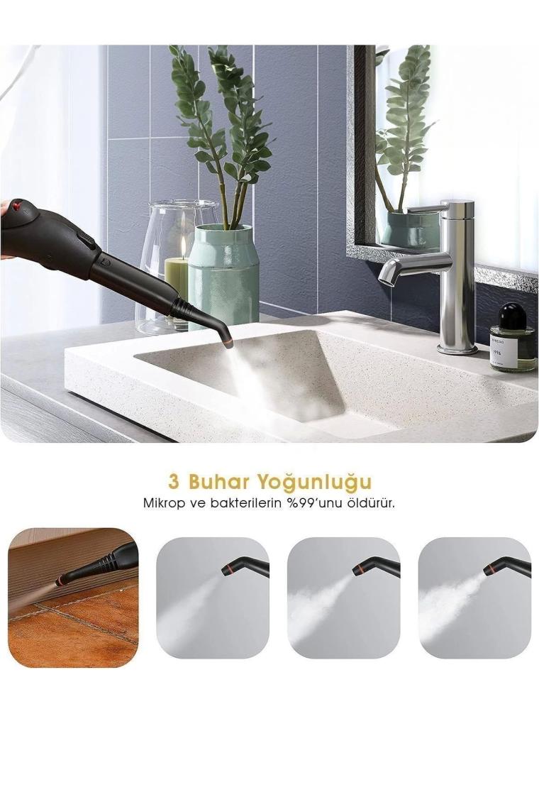 Pirantech  CB-107C Çok Fonksiyonlu Buharlı Temizlik Makinası - Buharlı Temizleyici