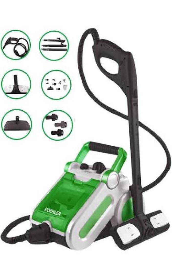 Buharlı Temizlik Makinesi 1400W | Koltuk, Cam, Fayans Temizleyici -1.5 L Tank, 3,5 Bar, 13 Başlık