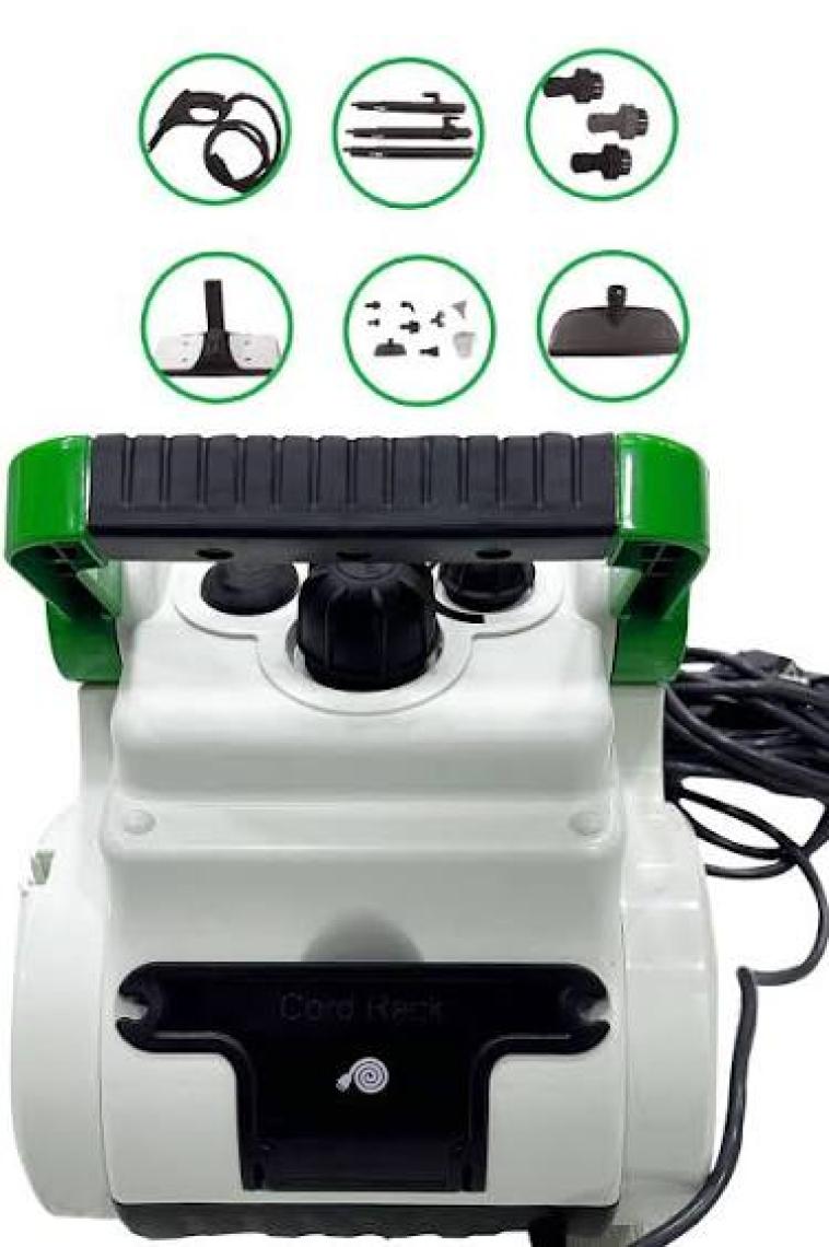 Buharlı Temizlik Makinesi 1400W | Koltuk, Cam, Fayans Temizleyici -1.5 L Tank, 3,5 Bar, 13 Başlık