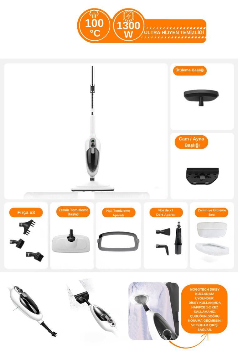 Mogotech MG-103 Çok Fonksiyonlu Buharlı Temizleyici