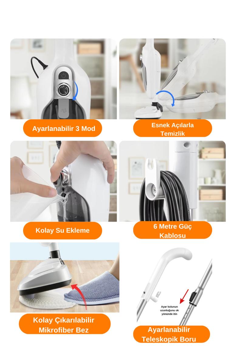 Mogotech MG-103 Çok Fonksiyonlu Buharlı Temizleyici