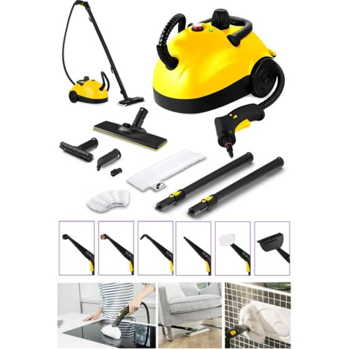 Deko Turkey Derinlemesine Çok Amaçlı Buharlı Temizlik Makinası Cam Parke Mutfak Temizleme Nozüllü 2500W 13 Parça
