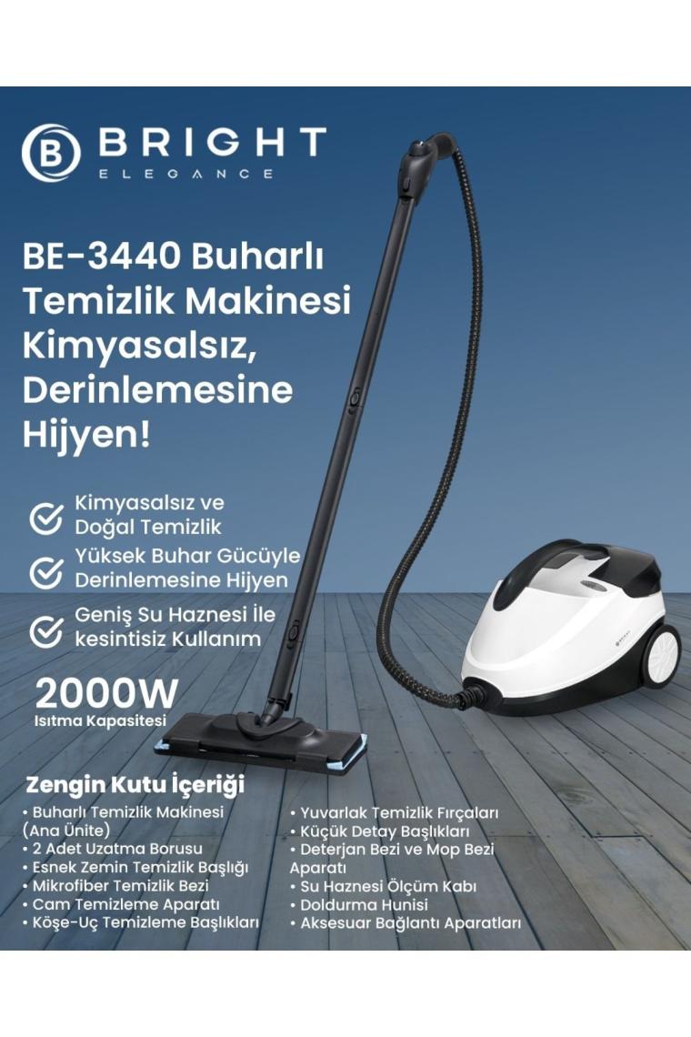 Bright Elegance BE-3440 Çok Fonksiyonlu Buharlı Temizlik Makinesi- Buharlı Temizleyici