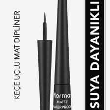 Suya Dayanıklı Mat Dipliner (SİYAH) - Waterproof Dipliner - 001 Black - 8690604536481