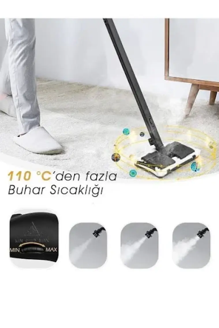 Pirantech  CB-107C Çok Fonksiyonlu Buharlı Temizlik Makinası - Buharlı Temizleyici