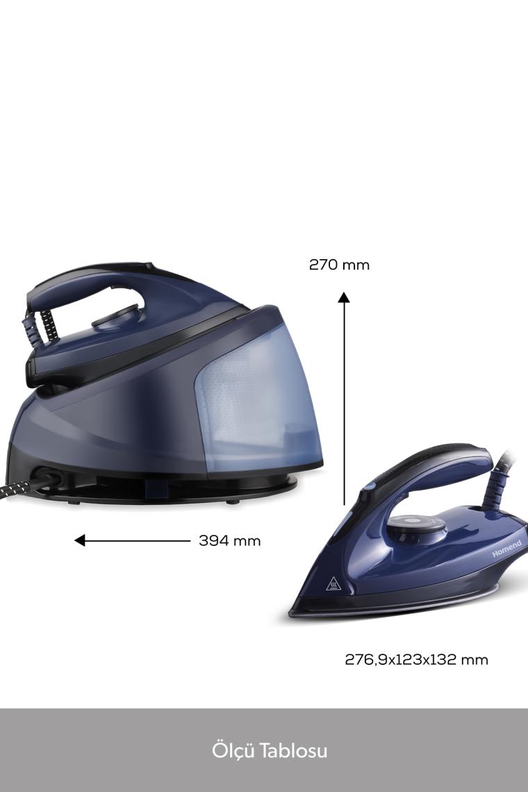 Homend Steamwork Buhar Kazanlı Ütü Lacivert 2400 W