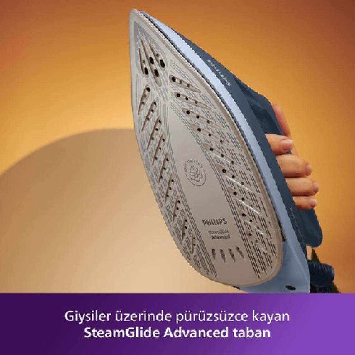 Philips Essential Series Percare 2400 W, 8 Bar Buhar Kazanlı Ütü, Barut Grisi